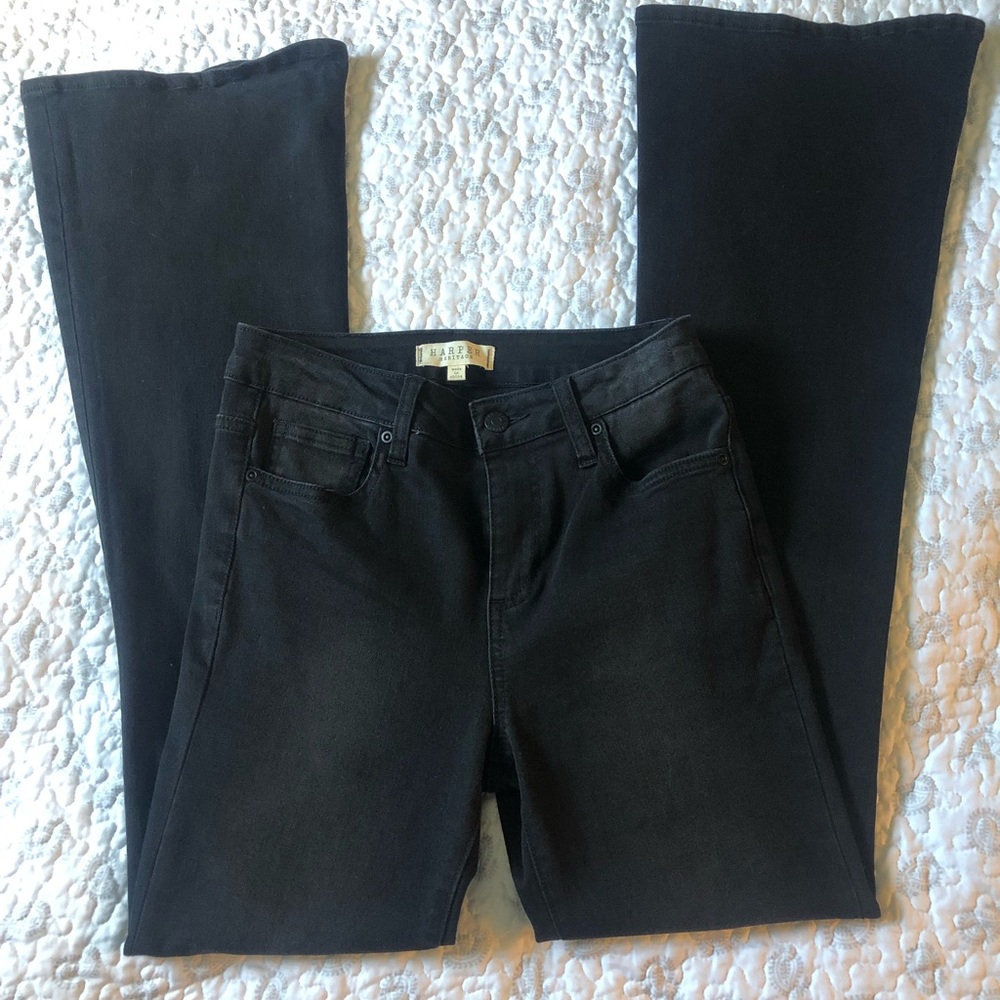 Harper, black flared jeans!